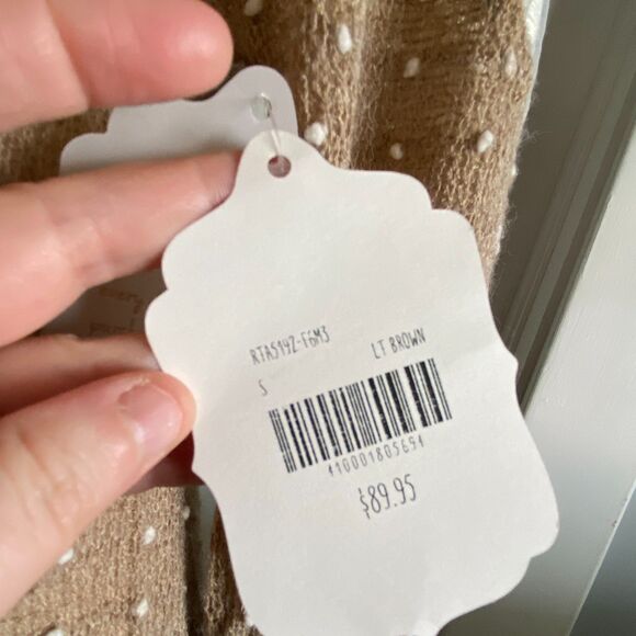 Altar'd State Light Brown and Ivory Lace Tunic sz S Cottagecore Peasant Granola - Picture 8 of 11